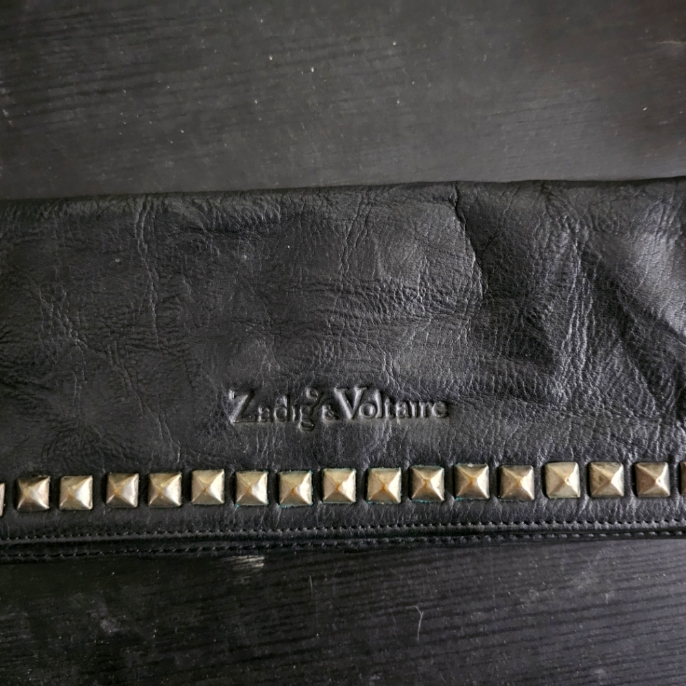 Zadig & Voltaire Black leather clutch
